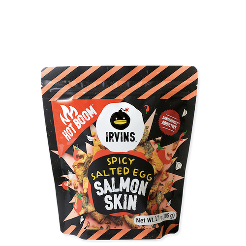 Spicy Salted Egg Salmon Skin