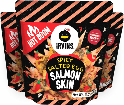 Hot Boom Spicy Salted Egg Salmon Skin (3.7 oz)