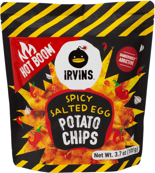 Hot Boom Spicy Salted Egg Potato Chips Single (3.7 oz)