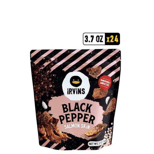 Black Pepper Salmon Skin (24 Packs of 3.7oz bags)