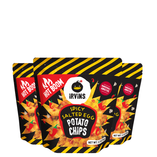 Hot Boom Spicy Salted Egg Potato Chips (3.3 oz)
