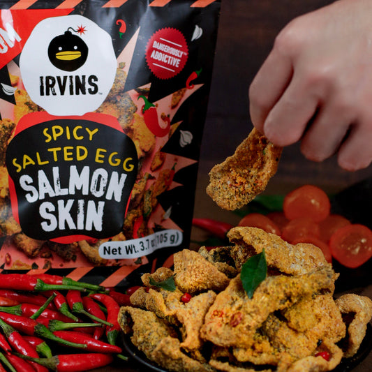 Hot Boom Spicy Salted Egg Salmon Skin Single (3.7 oz)