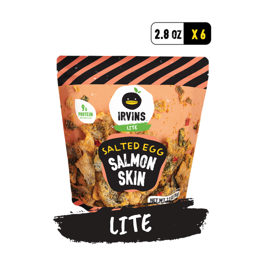 IRVINS LITE Salted Egg Salmon Skin 6-Pack (2.5 oz)