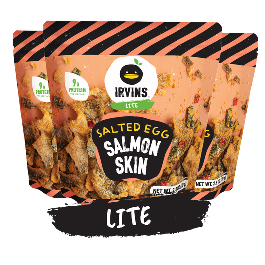 IRVINS LITE Salted Egg Salmon Skin 3-Pack (2.5 oz)