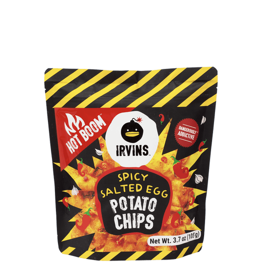 Hot Boom Spicy Salted Egg Potato Chips Single (3.7 oz)