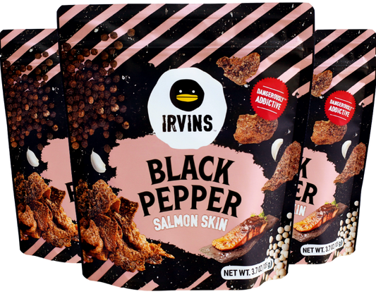 IRVINS Black Pepper Salmon Skin 3 Pack