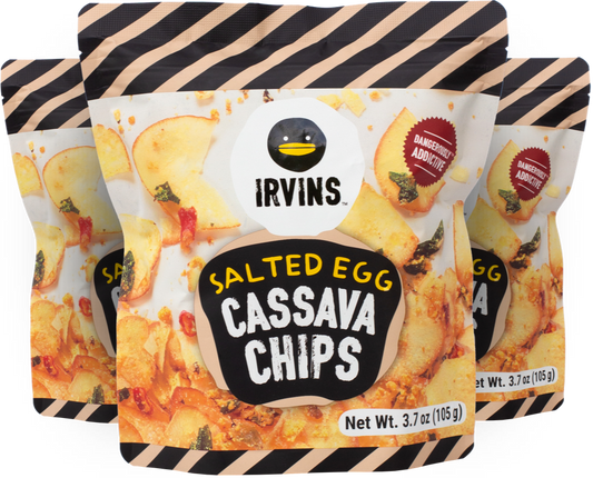 Salted Egg Cassava Chips Pack (3 packs of 3.7oz bags)