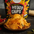 Hot Boom Spicy Salted Egg Potato Chip 3 Pack (3 packs of 3.7oz bags)