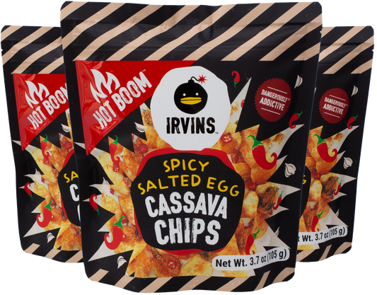 IRVINS Hot Boom Spicy Salted Egg Cassava Chips